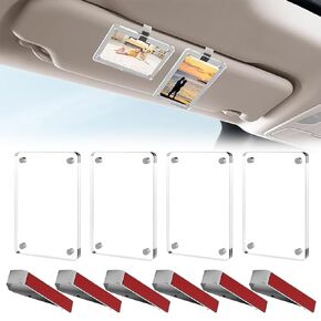10 Pack Car Visor Photo Clip, 2.36" x 3.54" Car Picture Holder for Sun Visor Wallet Size Display Frame, Horizontal Vertical Sun Visor Mount Accessory Personalized Interior Memory Showcase in Saudi Arabia