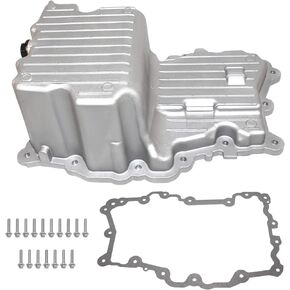 Upgraded Aluminum Engine Oil Pan with Gasket + Bolts Compatible with 2015 2016 2017 Ford F-150 2.7L 164 V6 Turbocharged Replaces # FL3Z6675C, FL3Z6675D, 264-791 in Saudi Arabia