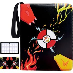 Card Binder 9 Pocket,Trading Card Binder 900 Pockets,Card Collection Albums Holder,50 Removable Sleeves,Double Sided Pocket,with Zip and Portable Strap,for TCG Game Sport Collectible Cards in Saudi Arabia