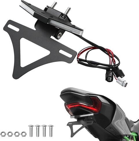 مجموعة مزيل الحاجز حامل لوحة الترخيص مع ضوء الانعطاف LED متوافق مع Z900 2025 2026 ذيل الدراجة النارية مرتب مع حامل لوحة الترخيص إشارة الانعطاف in Kuwait