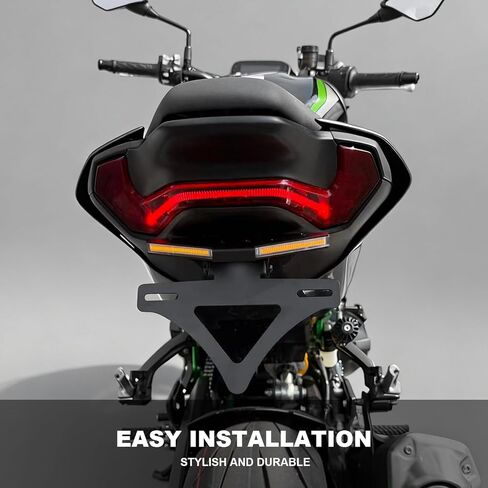مجموعة مزيل الحاجز حامل لوحة الترخيص مع ضوء الانعطاف LED متوافق مع Z900 2025 2026 ذيل الدراجة النارية مرتب مع حامل لوحة الترخيص إشارة الانعطاف in Kuwait