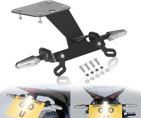 مجموعة إزالة الحاجز MT03 YZF R3 مع إشارات الانعطاف LED، دعامة حامل لوحة الترخيص الخلفية مرتبة متوافقة مع Yamaha MT-03 MT25 2020-2026، YZF-R3 YZF-R25 2020-2026 in Kuwait