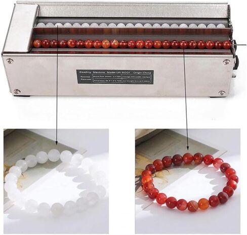 Electric Beading Machine, 2-Channel Beading Machine, 1.5-17 mm Beading Range, Adjustable Automatic Needle Alignment, Used for Jewelry Design, Bracelet and Necklace Making in Saudi Arabia