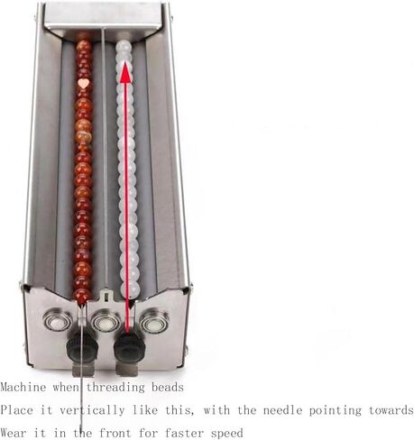 Electric Beading Machine, 2-Channel Beading Machine, 1.5-17 mm Beading Range, Adjustable Automatic Needle Alignment, Used for Jewelry Design, Bracelet and Necklace Making in Saudi Arabia