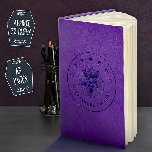 رائع! المادة: مجموعة يوميات الأربعاء السرية - دفتر يوميات لجمعية Nightshade أرجواني، قلم حبر غير مرئي ومصباح مظلة للأشعة فوق البنفسجية، Nevermore، للأطفال بعمر 8 سنوات فما فوق in Kuwait
