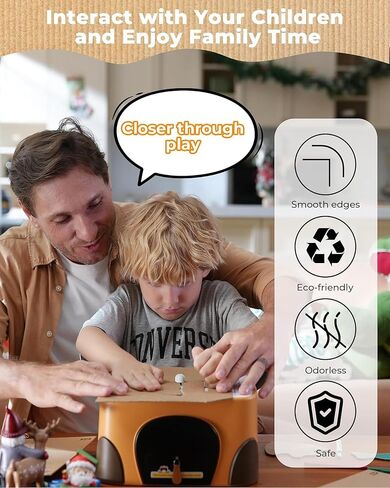 Cardboard Cutter for Kids – Safe Bladeless DIY Construction Kit for Children Ages 3+, Educational STEM & STEAM Craft Tool for Boys & Girls, Creative Upcycled Hands-On Learning Project Set in Saudi Arabia