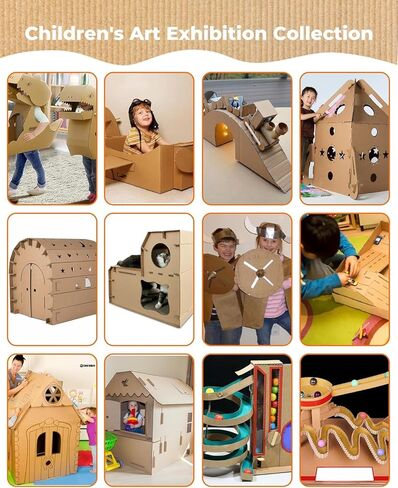 Cardboard Cutter for Kids – Safe Bladeless DIY Construction Kit for Children Ages 3+, Educational STEM & STEAM Craft Tool for Boys & Girls, Creative Upcycled Hands-On Learning Project Set in Saudi Arabia