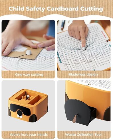 Cardboard Cutter for Kids – Safe Bladeless DIY Construction Kit for Children Ages 3+, Educational STEM & STEAM Craft Tool for Boys & Girls, Creative Upcycled Hands-On Learning Project Set in Saudi Arabia