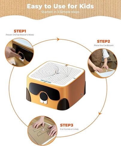 Cardboard Cutter for Kids – Safe Bladeless DIY Construction Kit for Children Ages 3+, Educational STEM & STEAM Craft Tool for Boys & Girls, Creative Upcycled Hands-On Learning Project Set in Saudi Arabia