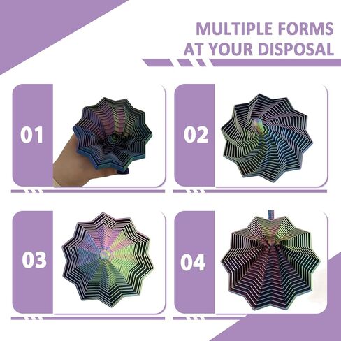 3 Pack 3D Printed Expanded Sensory Fidget Star, 3D Printed Fidget Toys for Colorful fingertip Toys with a Rotating Spiral Design Suitable for People with ADHD, Children, and Adults in Kuwait