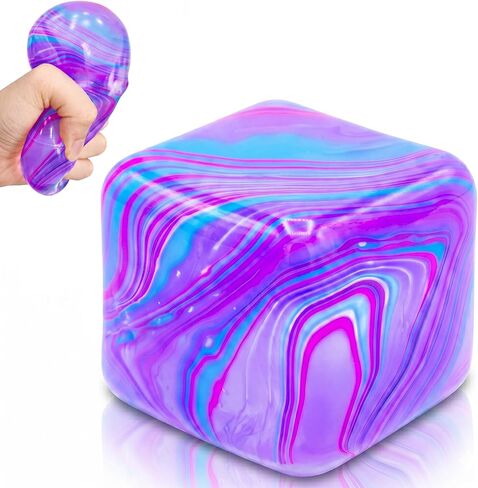Nice Cube Fidget Squishy Toy,Dough Stress Balls Soft,Slow Rising Maltose Ice Cube Toys,Stretchy Squeeze Anxiety Relief Sensory & Focus,Classroom Prize Party Gifts Stuffers for Kids Teen Adults Autism in Saudi Arabia