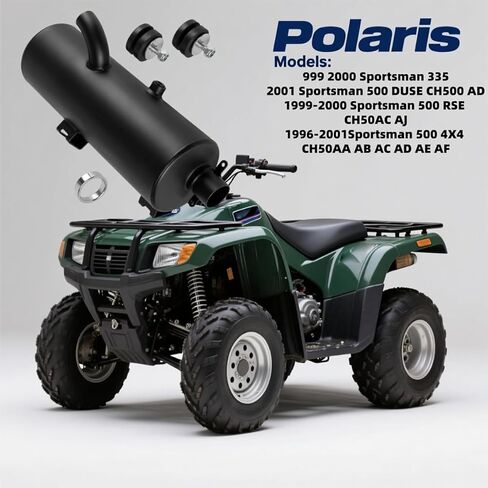 1260715-489 Exhaust Muffler Silencer Replacement | Fit For Polaris Sportsman 500 4X4 1996-2001 & Sportsman 335 1999-2000 | OEM # 1260715-029 in Saudi Arabia