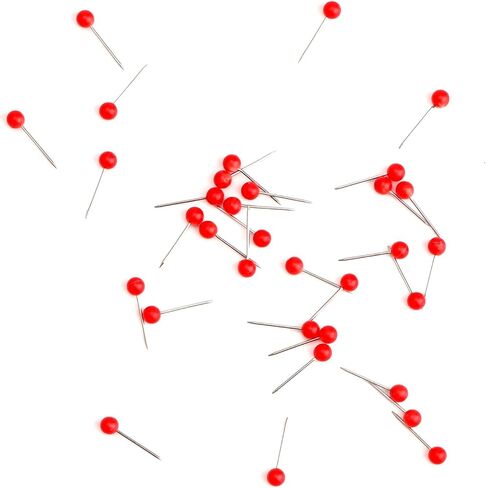500 Pcs Map Push Pins Round Head Tacks Small Thumb Tacks Pushpins for Cork Board Bulletin Board Travel Map Home Office School DIY Craft Marking(Red, 1/8 Inch) in Saudi Arabia