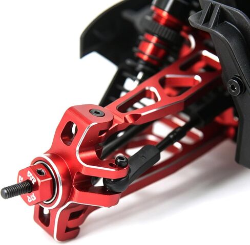 مجموعة توجيه ذراع المفصل الأمامي والخلفي من الألومنيوم من Hobby لشاحنة ARRMA Mini Kraton 3S Speed ​​Truck-ARA2508 - أرجواني (مفصل أمامي أحمر) in Kuwait