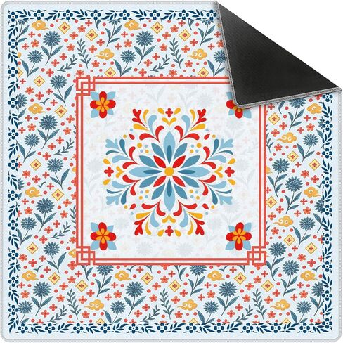 حصيرة ماهجونج باللون الأخضر الوردي مقاس 31.5 × 31.5 بوصة، حصيرة ألعاب صينية تقليدية مضادة للانزلاق للحد من الضوضاء لطاولة ألعاب الطاولة الأمريكية ماجونج بوكر وألعاب الورق الدومينو in Kuwait