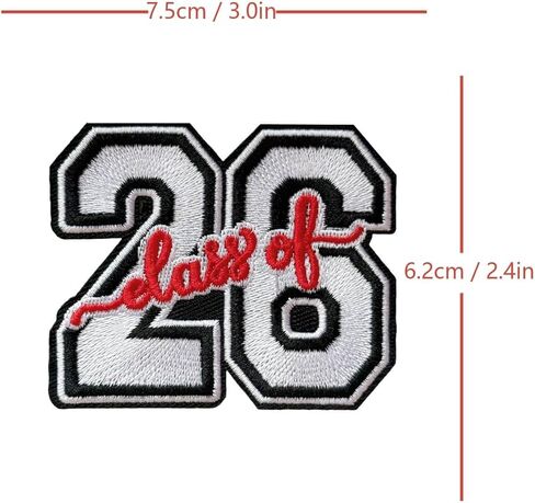 Class of 2026 Senior Graduation Student Patch, Iron-on/Sew-on Funny Patch Embroidered Applique Patches Badge for Clothing, Jackets, Backpacks, Hats, Jeans, DIY Accessories & Crafts, Bags in Saudi Arabia