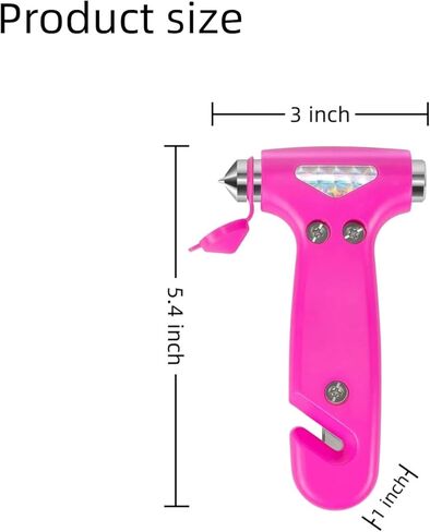 Car Safety Hammer with Seat Belt Cutter, 3-in-1 Emergency Escape Tool with Window Breaker, Auto Safety Kit for Women Men and Family in Saudi Arabia