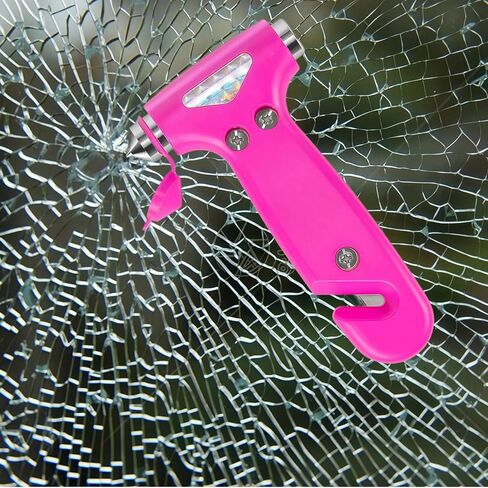 Car Safety Hammer with Seat Belt Cutter, 3-in-1 Emergency Escape Tool with Window Breaker, Auto Safety Kit for Women Men and Family in Saudi Arabia