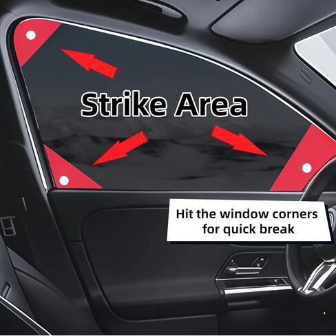Car Safety Hammer with Seat Belt Cutter, 3-in-1 Emergency Escape Tool with Window Breaker, Auto Safety Kit for Women Men and Family in Saudi Arabia