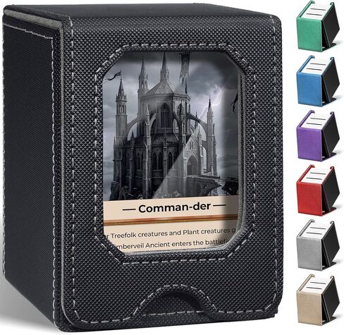 Fabmaker 6 pack Deck Box Compatible with MTG, Display Card Storage Box Holds 100 Double-Sleeved Cards, Trading Card Deck Case Compatible with Magic the Gathering with PU Leather & Magnetic Closure in Saudi Arabia