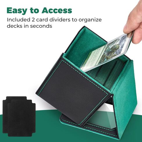 Fabmaker 6 pack Deck Box Compatible with MTG, Display Card Storage Box Holds 100 Double-Sleeved Cards, Trading Card Deck Case Compatible with Magic the Gathering with PU Leather & Magnetic Closure in Saudi Arabia