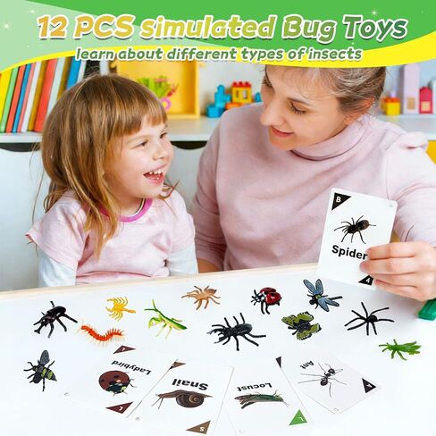 Bug Catcher for Kids, 28 PCS Outdoor Explorer Kit with Magnifier Glass Bug Collector Toy Butterfly Net Catcher Tweezers Insect Cognition Cards Outdoor Toys for Kids Ages 4-8 Boys Girls in Saudi Arabia