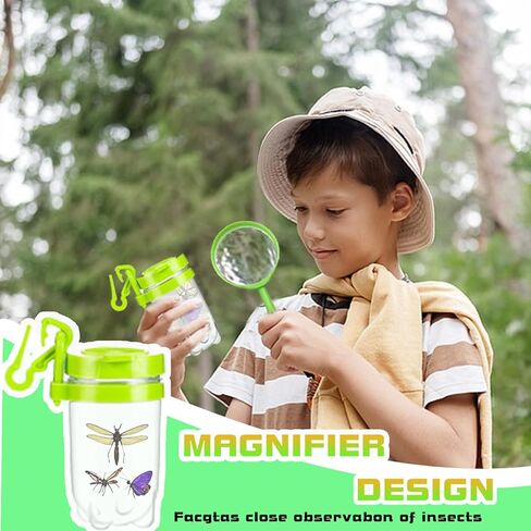 Bug Catcher for Kids - Outdoor Insect Catching Kit with Butterfly Net, Bug Box, and Storage Bag - Non-Toxic Educational Toys for Nature Exploration, for Boys & Girls Ages 3-12 in Saudi Arabia