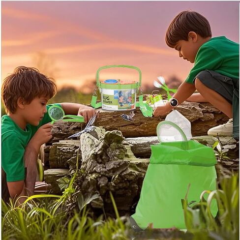 Bug Catcher for Kids - Outdoor Insect Catching Kit with Butterfly Net, Bug Box, and Storage Bag - Non-Toxic Educational Toys for Nature Exploration, for Boys & Girls Ages 3-12 in Saudi Arabia