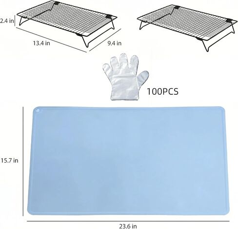 ZZOFSWORM Tie Dye Kit with 2 Adjustable Folding Racks, Non-Slip Silicone Pad & 100 Disposable Gloves | DIY Tie-Dye Supplies for Shirts, Scarves, Bags | Easy Clean, Portable Craft Tool(Blue) in Saudi Arabia