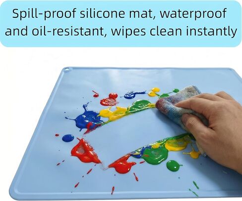 ZZOFSWORM Tie Dye Kit with 2 Adjustable Folding Racks, Non-Slip Silicone Pad & 100 Disposable Gloves | DIY Tie-Dye Supplies for Shirts, Scarves, Bags | Easy Clean, Portable Craft Tool(Blue) in Saudi Arabia