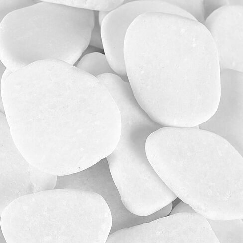 YAUFWUA 40 PCS White Rocks for Painting, 2-3 Inch White Paintable Rocks Natural Flat Painting Rock for Crafts, Arts,DIY Decoration,Paint Activities in Saudi Arabia