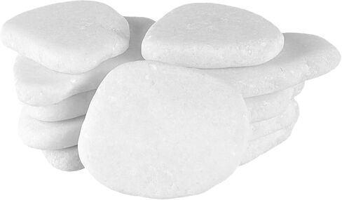 YAUFWUA 40 PCS White Rocks for Painting, 2-3 Inch White Paintable Rocks Natural Flat Painting Rock for Crafts, Arts,DIY Decoration,Paint Activities in Saudi Arabia