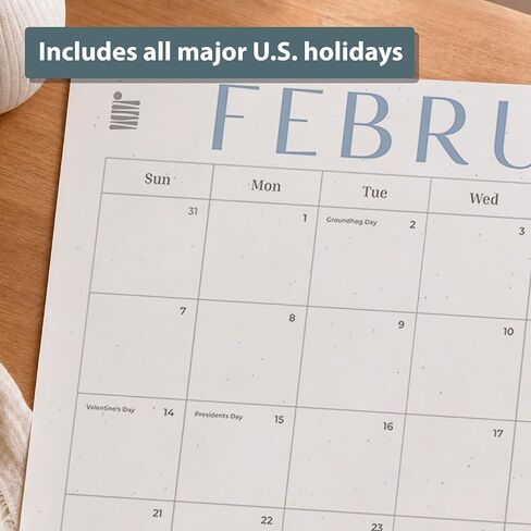 ETERNA GOODS 2026-2027 Flat Desk 18-Month Calendar, Simple Aesthetic Lay Flat Calendar in a Large 22" x 17" Size, Upgrade Your Desktop With a Modern Full Month View Calendar in Kuwait