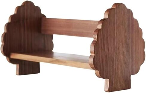 Bookcase Desk Bookshelf Retro Black Walnut Tabletop Book Display Organizer for Home Office Modern in Saudi Arabia