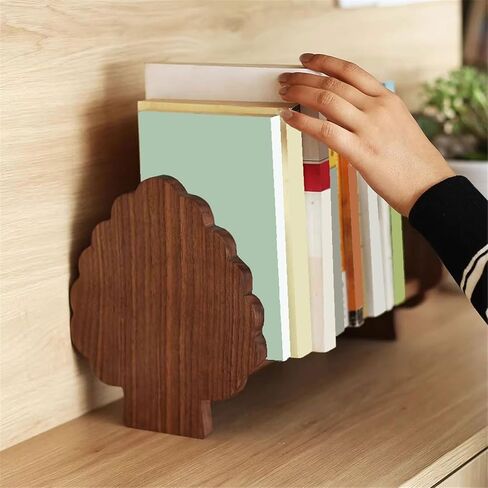 Bookcase Desk Bookshelf Retro Black Walnut Tabletop Book Display Organizer for Home Office Modern in Saudi Arabia