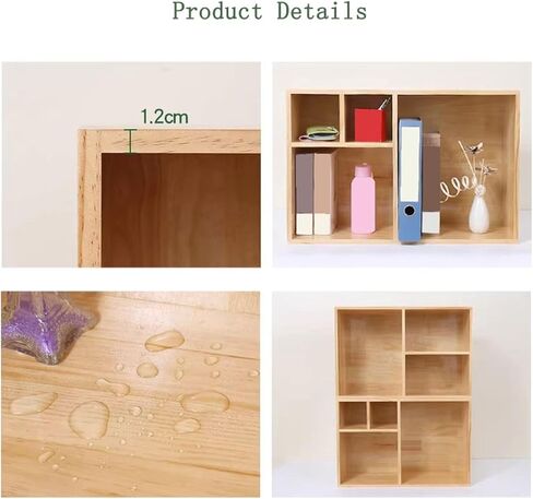 Bookcase Three Compartment Open Simple Office Bookshelf Multipurpose Wooden Tabletop Storage Rack Modern in Saudi Arabia