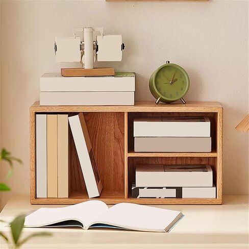 Bookcase Desk Multipurpose Bookshelf Organiser Wooden Tabletop Storage File Rack Modern in Saudi Arabia
