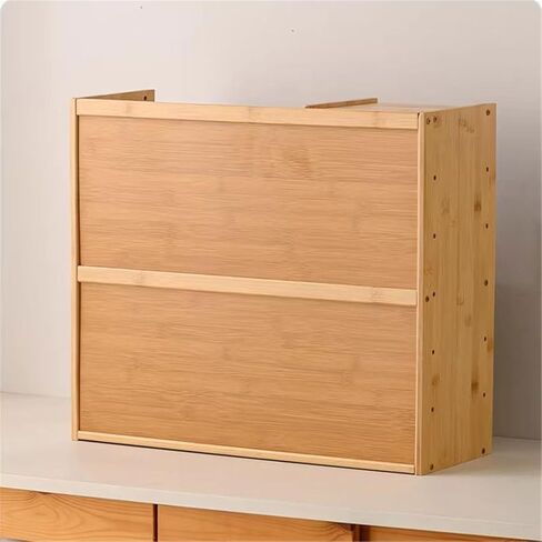 Bookcase Large Capacity Bamboo Bookshelf Tabletop Office Multi-Story Minimalist Storage Rack Modern in Saudi Arabia