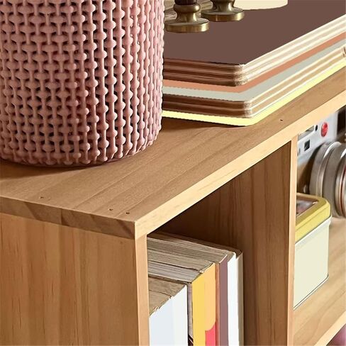 Bookcase Distressed Five Tiers Desk Wooden Bookshelf Retro Storage Rack for Home Office Dormitor Modern in Saudi Arabia