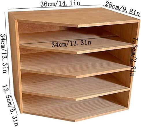 Bookcase Office Retro Documents Storage Rack Home Dormitory Four Tiers Wooden Bookshelf Modern in Saudi Arabia