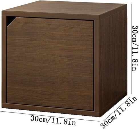 Bookcase Small Tabletop Artificial Board Bookshelf Square with Door Storage Rack for Office Study Modern in Saudi Arabia