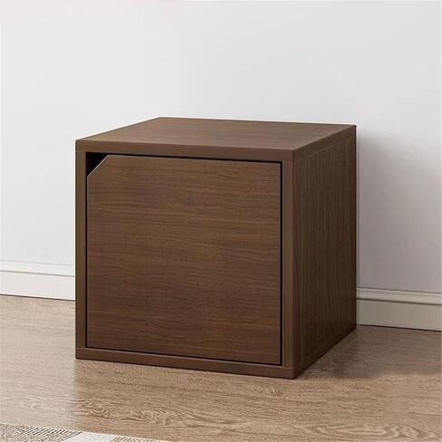 Bookcase Small Tabletop Artificial Board Bookshelf Square with Door Storage Rack for Office Study Modern in Saudi Arabia