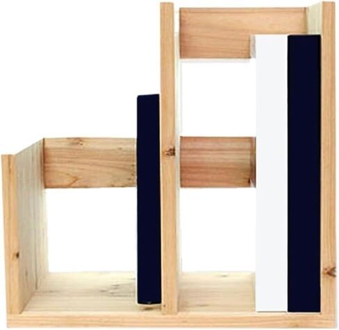 Bookcase Minimalism Desktop Organizer Wooden Small Bookshelf Display Rack for Home Office Modern in Saudi Arabia