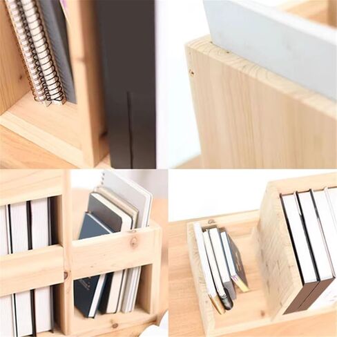 Bookcase Minimalism Desktop Organizer Wooden Small Bookshelf Display Rack for Home Office Modern in Saudi Arabia