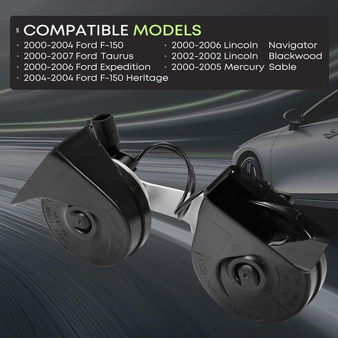 Horn Assembly Compatible with Ford F-150,Taurus,Expedition High & Low Pitch Horn Easy to Install Replace 4L3Z-13832-A in Kuwait