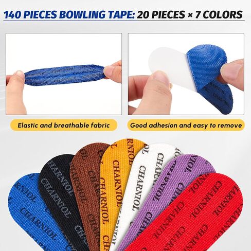 Charniol 140 Pieces Bowling Tape Thumb Bowling Finger Tape Bowling Ball Tape for Thumb Hole Bowling Thumb Tape Bulk for Sport Supplies in Saudi Arabia
