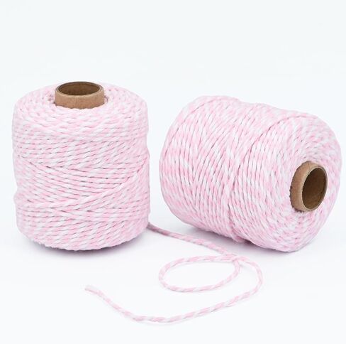 Cotton Twine String,2mm Thick, 164 Feet per Roll, 2 Pack, for Crafts Gift Wrapping Baking Holiday Decor,Red Blue and White in Saudi Arabia
