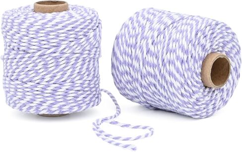 Cotton Twine String,2mm Thick, 164 Feet per Roll, 2 Pack, for Crafts Gift Wrapping Baking Holiday Decor,Red Blue and White in Saudi Arabia
