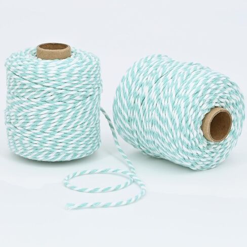 Cotton Twine String,2mm Thick, 164 Feet per Roll, 2 Pack, for Crafts Gift Wrapping Baking Holiday Decor,Red Blue and White in Saudi Arabia