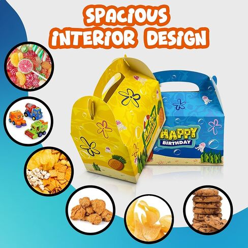 Camtoms 16pcs Party Favor Boxes, Birthday Party Bags, Goodie Bags, Candy Bags, Birthday Supplies, Small Gift Boxes in Kuwait